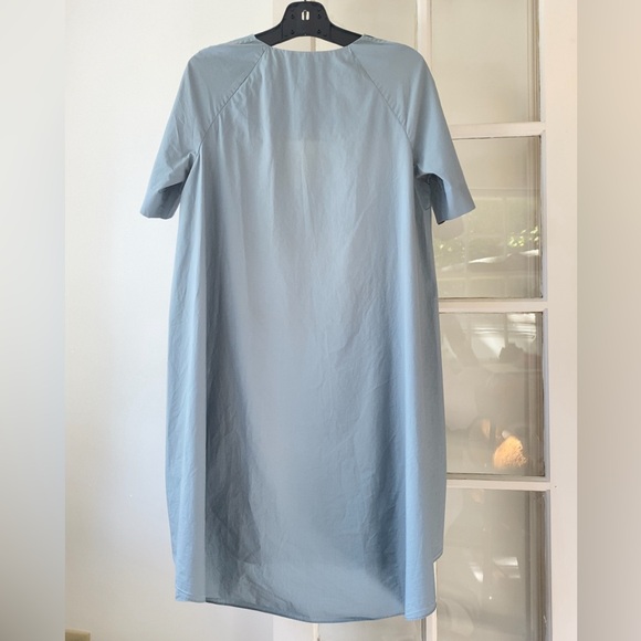 COS Blue A Line V Neck Dress Size 34 - Picture 3 of 8